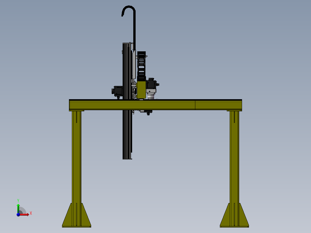 TE-桁架机械手sw12前视图