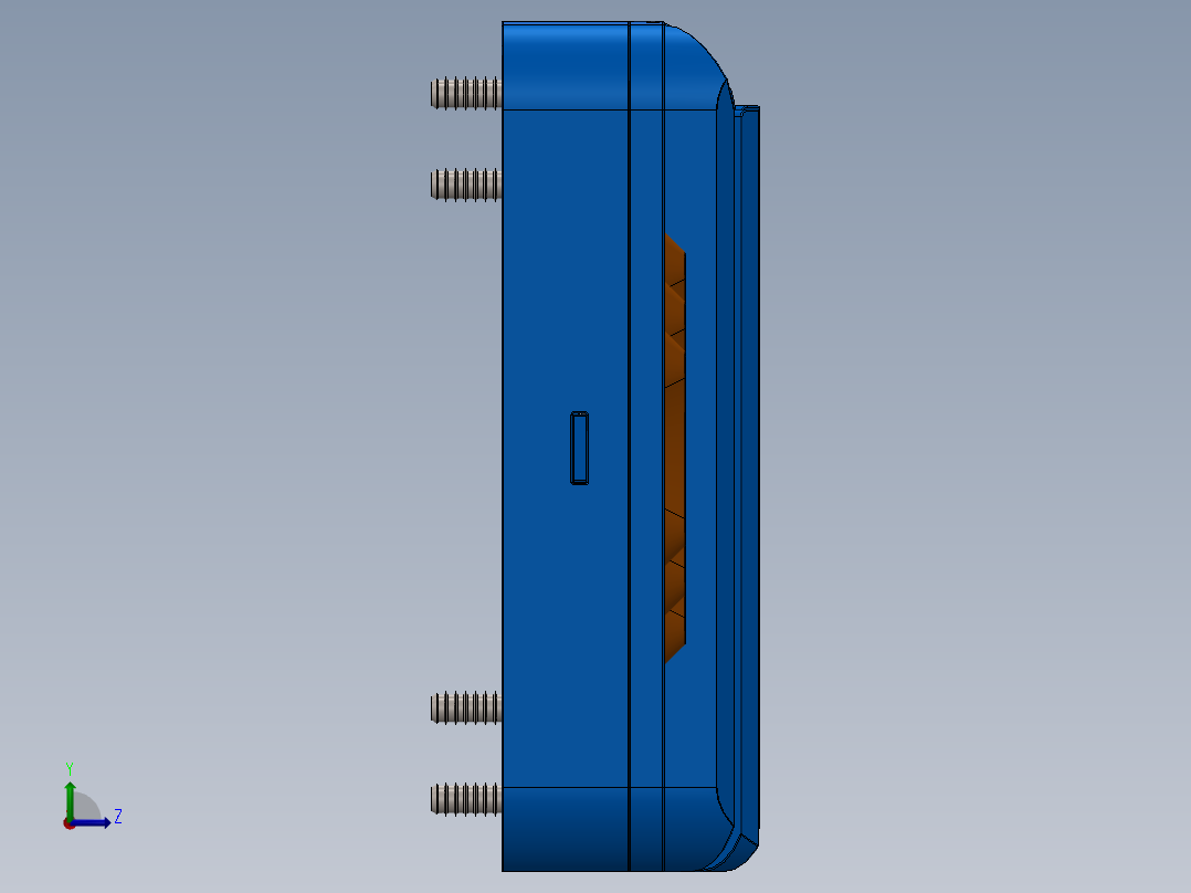 Door Access刷卡门禁锁模型3D图纸 Solidworks设计 附IGS STEP左视图
