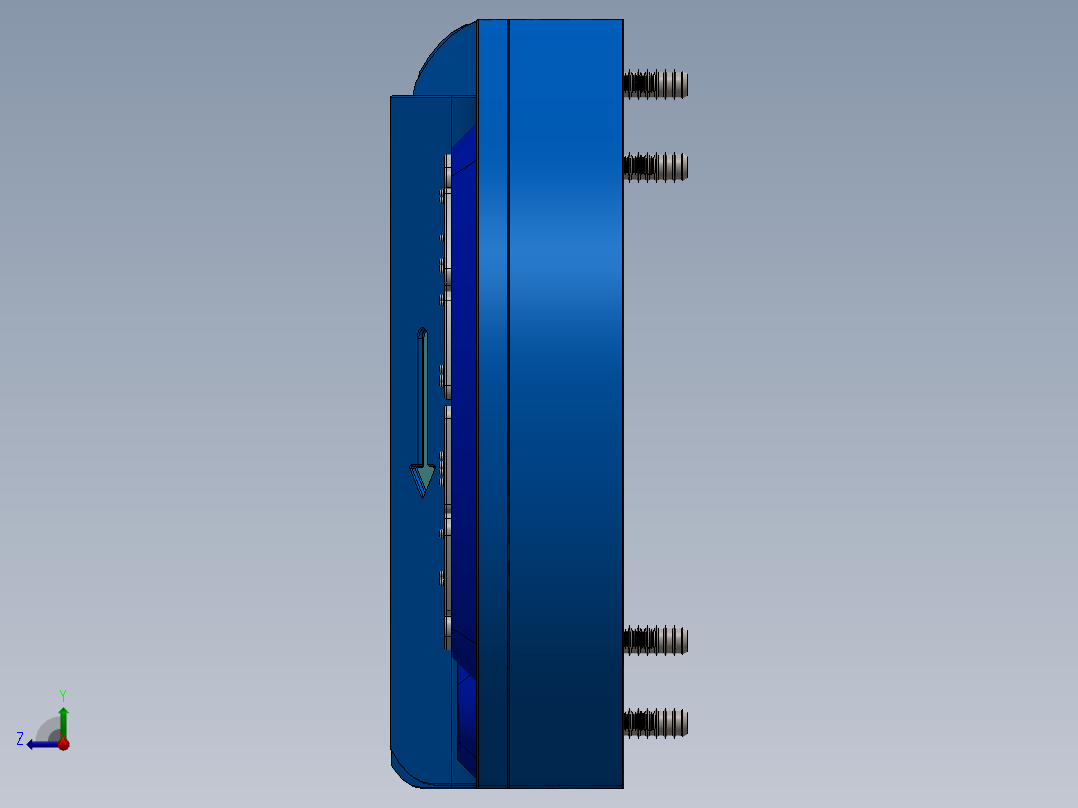 Door Access刷卡门禁锁模型3D图纸 Solidworks设计 附IGS STEP右视图