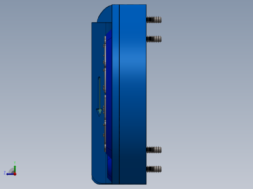 Door Access刷卡门禁锁模型3D图纸 Solidworks设计 附IGS STEP右视缩略图
