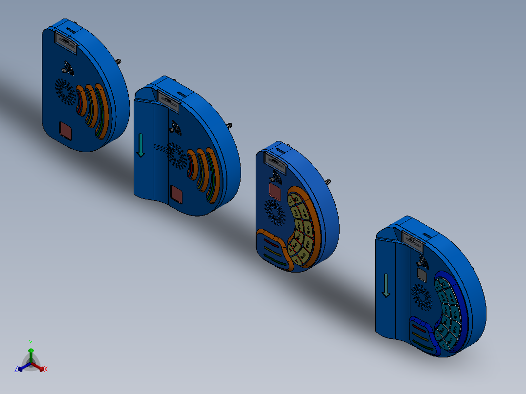 Door Access刷卡门禁锁模型3D图纸 Solidworks设计 附IGS STEP正等轴测图