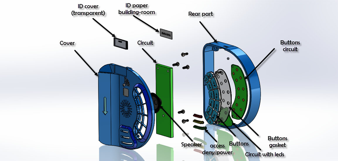 Door Access刷卡门禁锁模型3D图纸 Solidworks设计 附IGS STEP