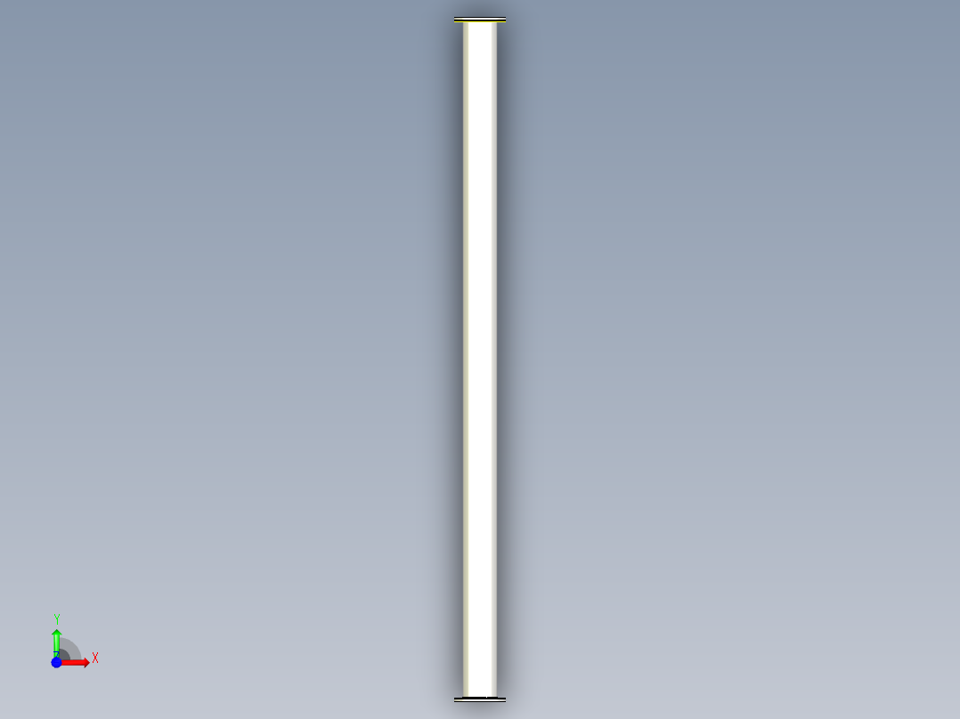 直管管道3D模型前视图