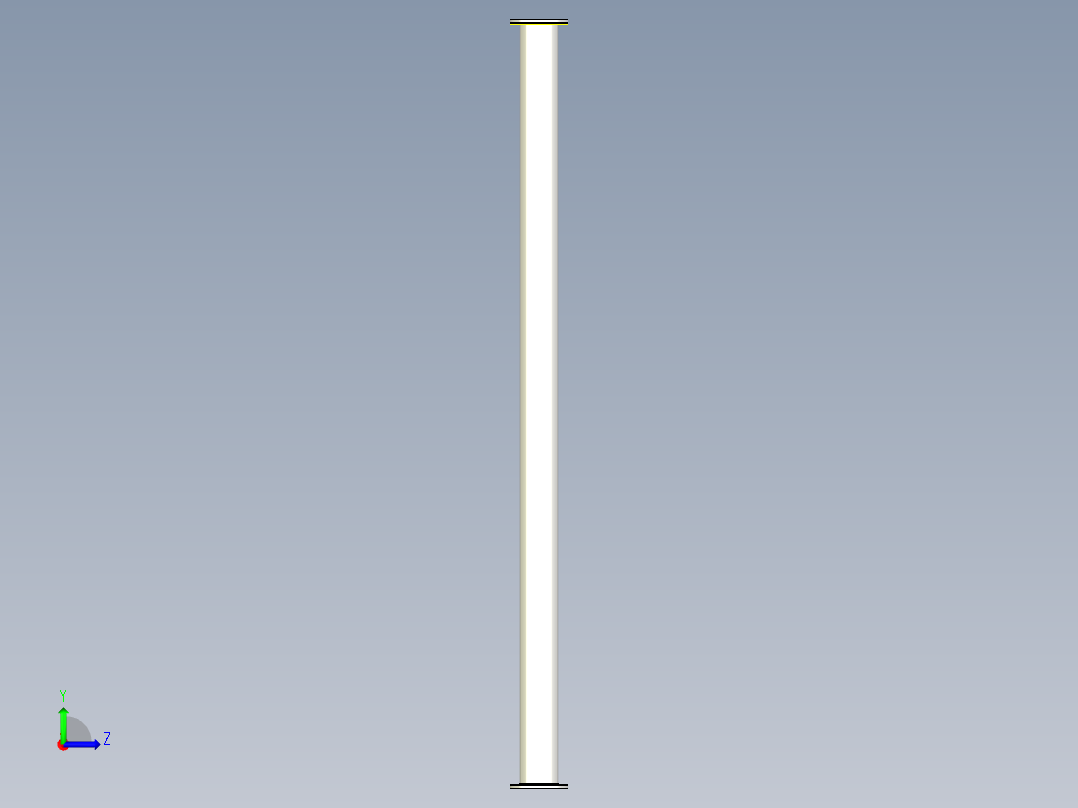 直管管道3D模型左视图