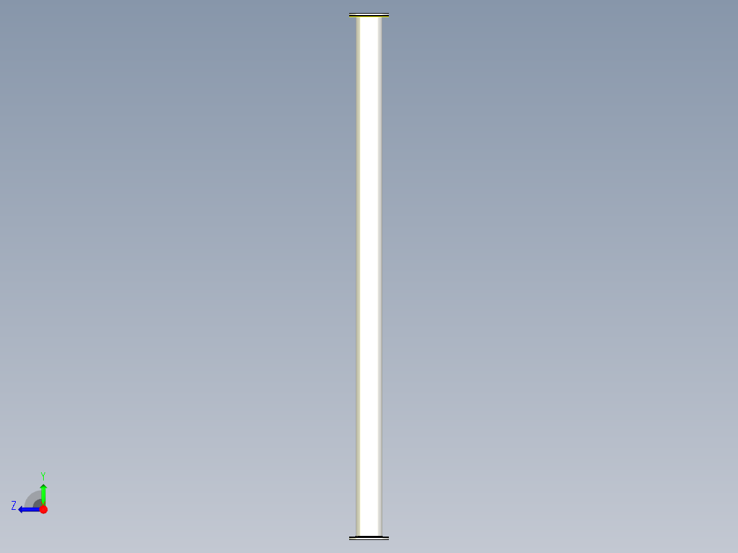 直管管道3D模型右视图