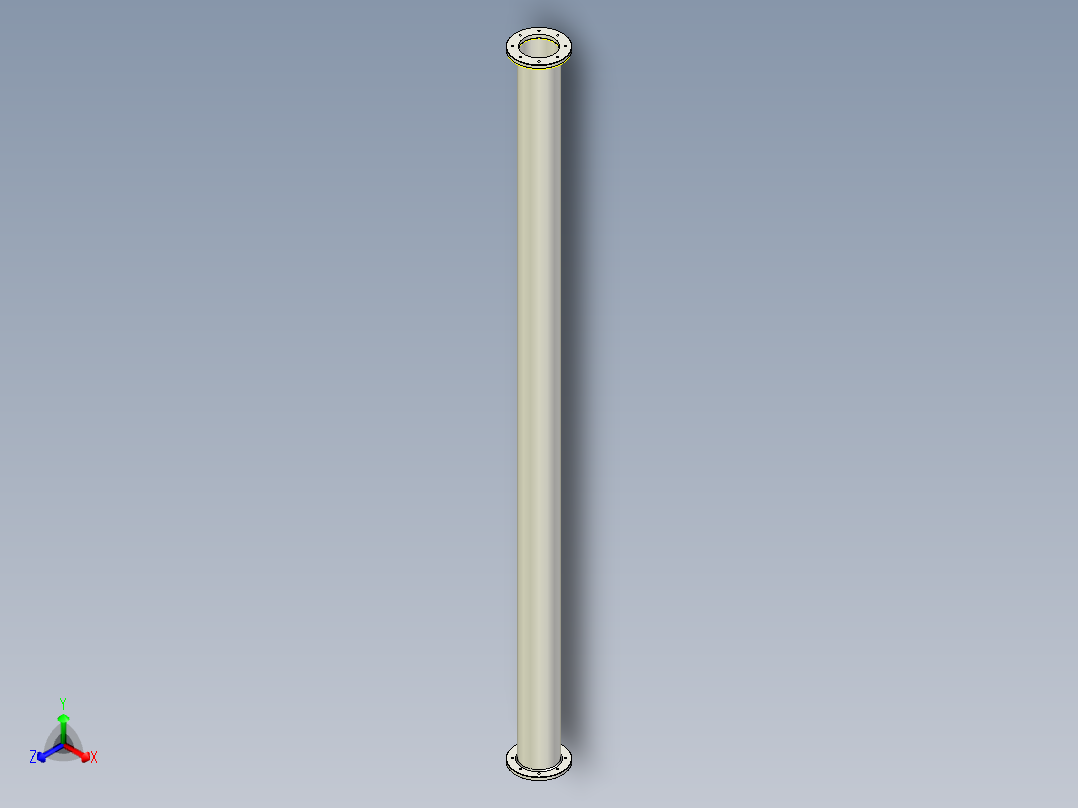 直管管道3D模型正等轴测图