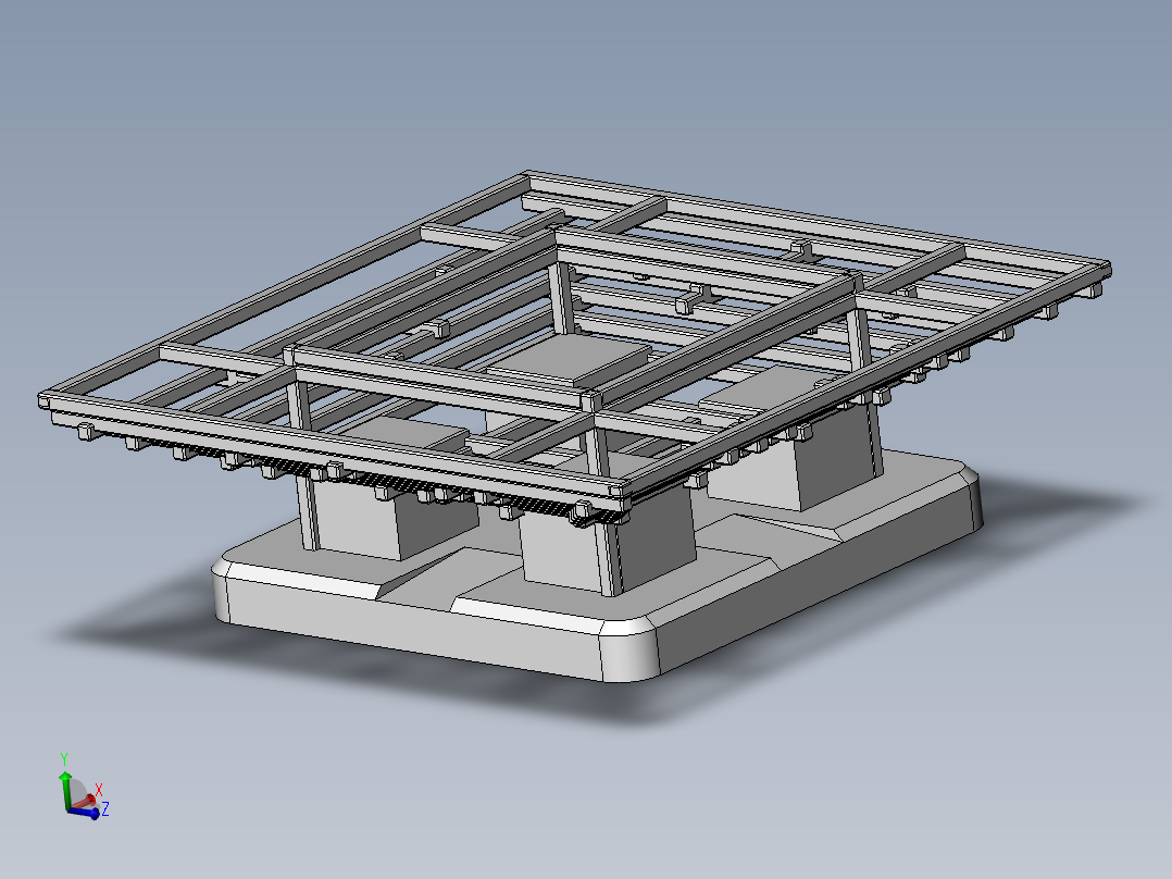 Pagoda宝塔支架结构3D图纸 Solidworks设计