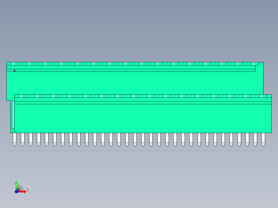 DEGSON 2EDG 系列 5.0mm 可插拔接线端子组-2EDGVT-5.0-32P-14-00AH前视图