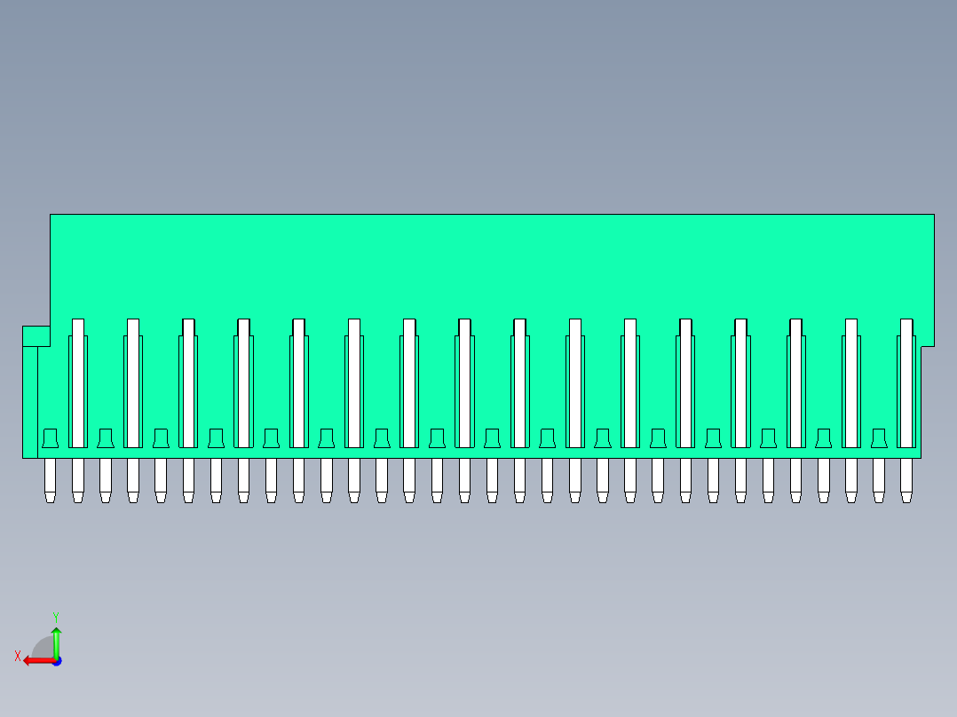 DEGSON 2EDG 系列 5.0mm 可插拔接线端子组-2EDGVT-5.0-32P-14-00AH后视图