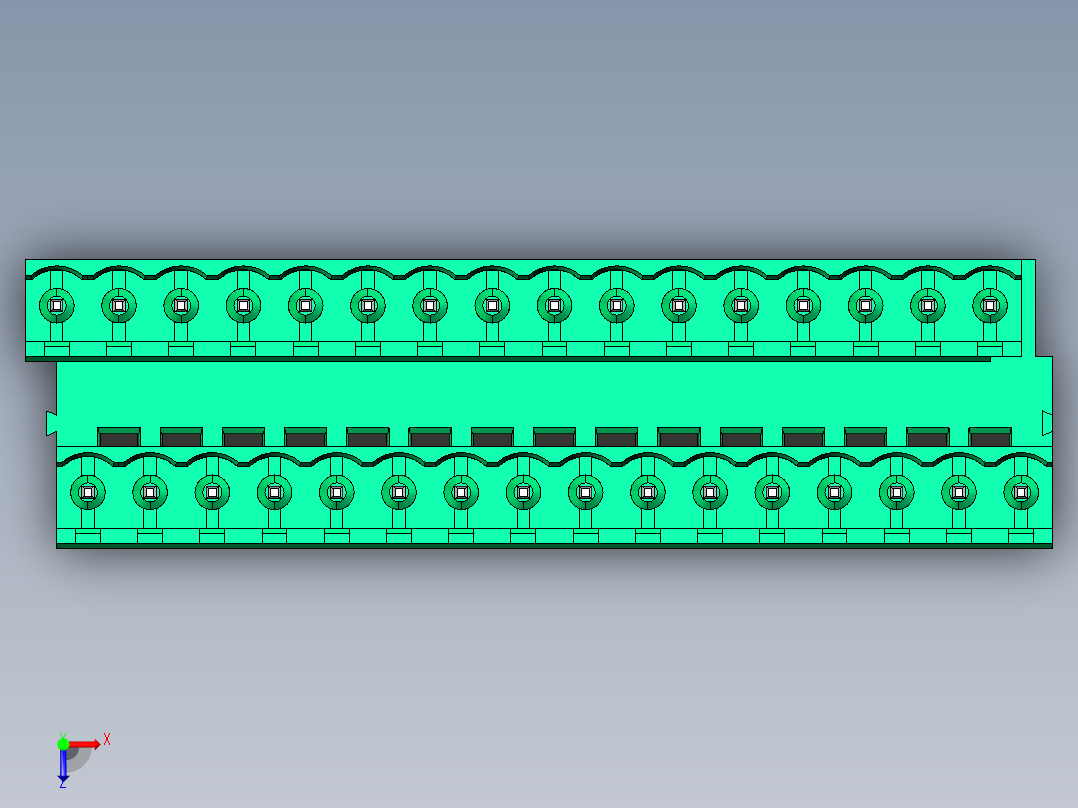 DEGSON 2EDG 系列 5.0mm 可插拔接线端子组-2EDGVT-5.0-32P-14-00AH俯视图