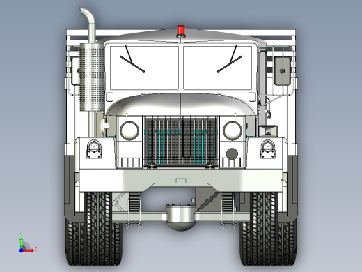 29-M35A2+卡车 3d模型图纸前视缩略图