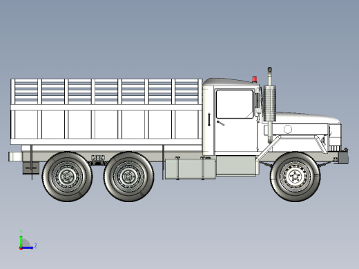 29-M35A2+卡车 3d模型图纸左视缩略图