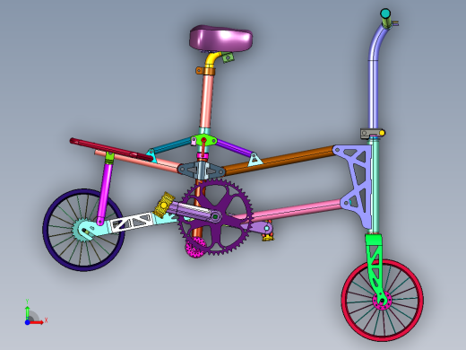 折叠超轻便携铝合金自行车前视缩略图