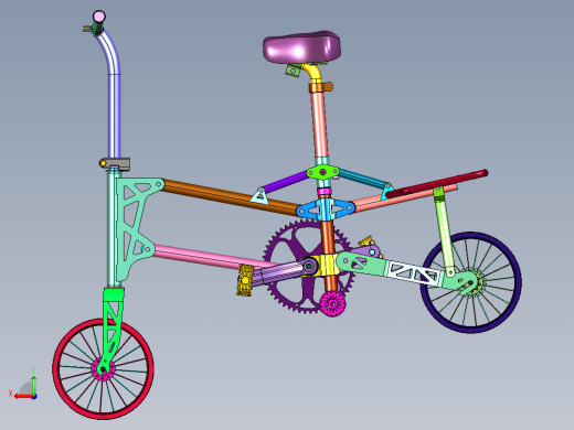折叠超轻便携铝合金自行车后视缩略图