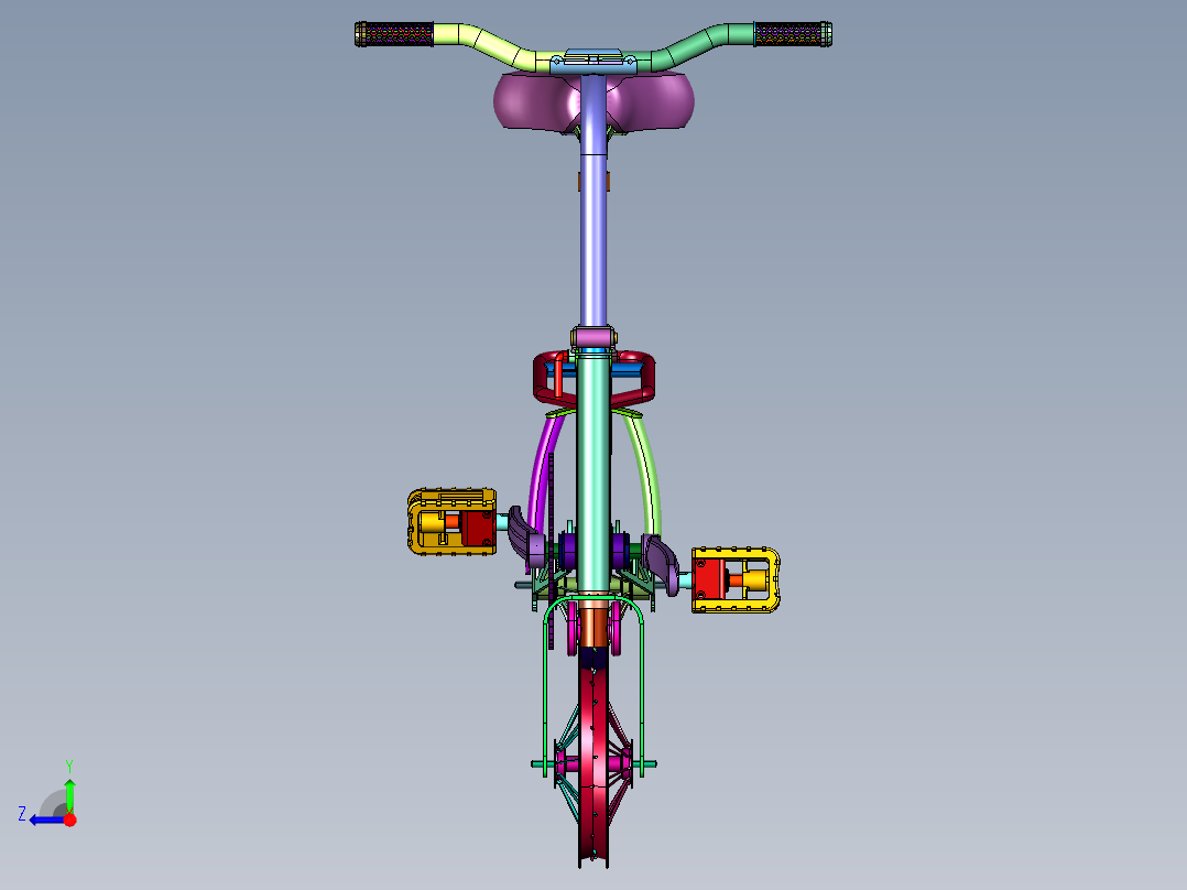 折叠超轻便携铝合金自行车右视图
