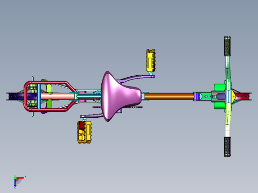 折叠超轻便携铝合金自行车俯视缩略图