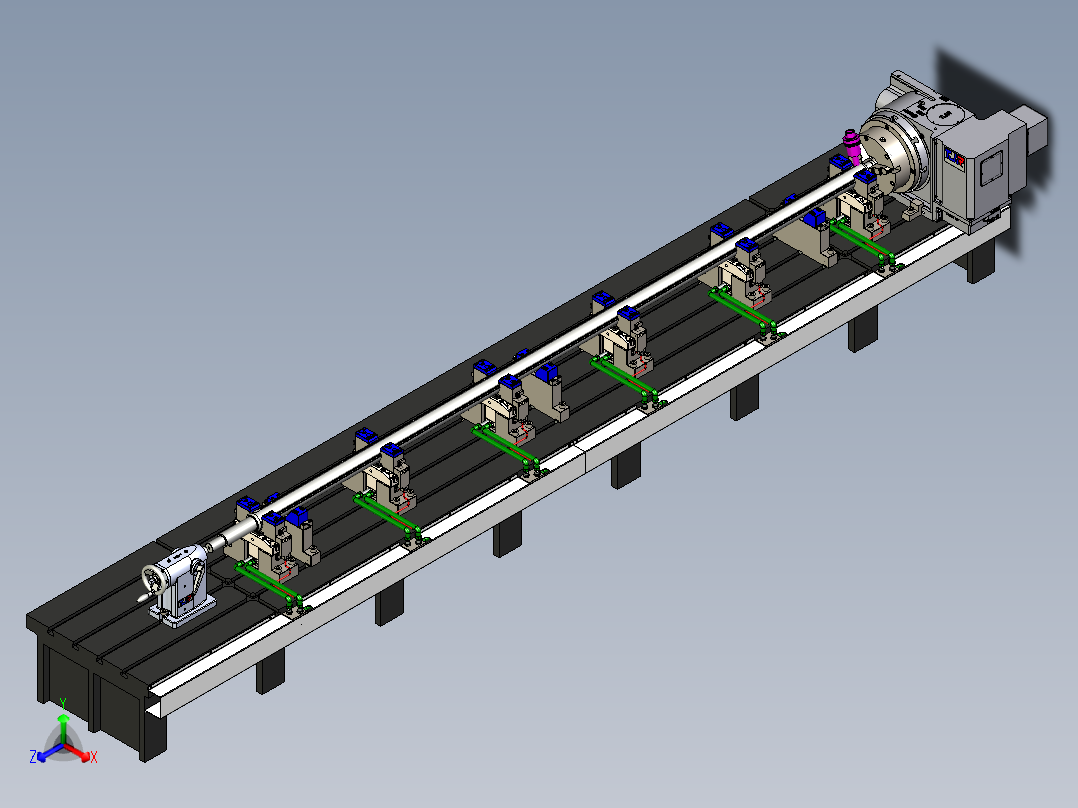圆棒自动夹紧液压夹具组装图