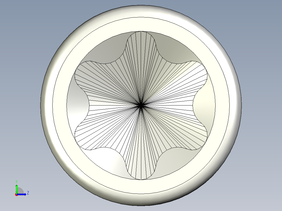 螺钉-Hexalobular_socket_screw-M4-15-15-3-5-3.7-R0.3.stp左视图