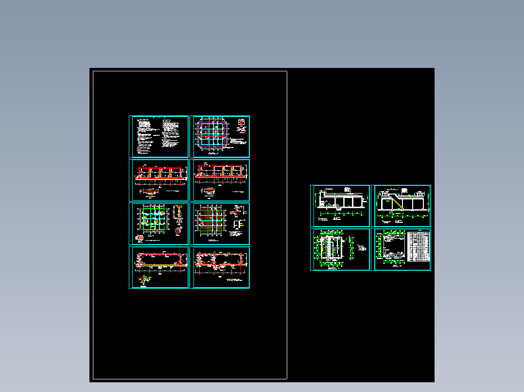 某400立方米矩形消防水池和泵房结构施工图