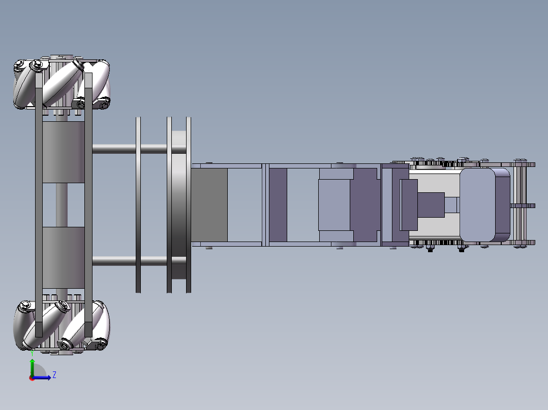 450机械车左视图