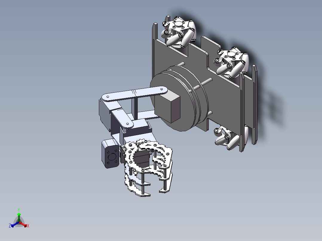 450机械车正等轴测图