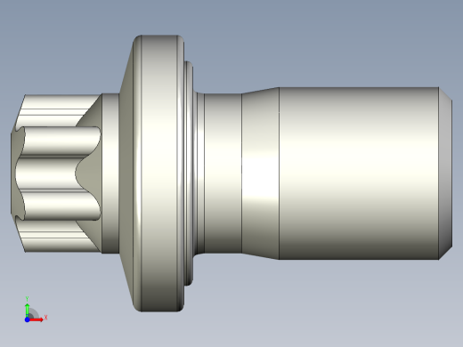 六角螺钉-Hexalobular_screw-M20-30-20-21-32-18.2.stp前视缩略图