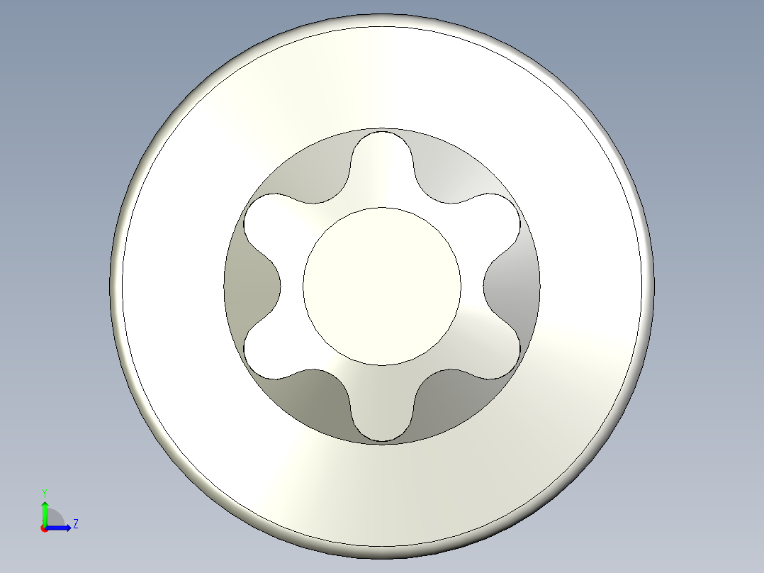 六角螺钉-Hexalobular_screw-M20-30-20-21-32-18.2.stp左视图