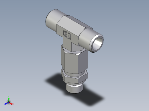 卡套式工业通用硬管接头EO_Assembled_adjustable_standpipe_branch_tee_EVT06LMOMD71