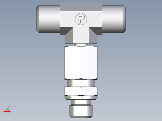 卡套式工业通用硬管接头EO_Assembled_adjustable_standpipe_branch_tee_EVT06LMOMD71后视缩略图