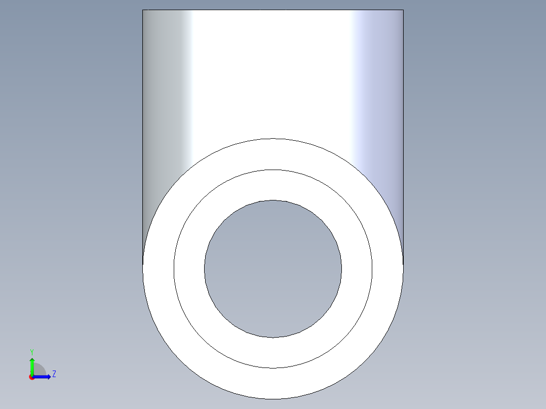 聚氯乙烯配件03-Sch80_Tee_SxSxFPT_802-007_0.75in左视图
