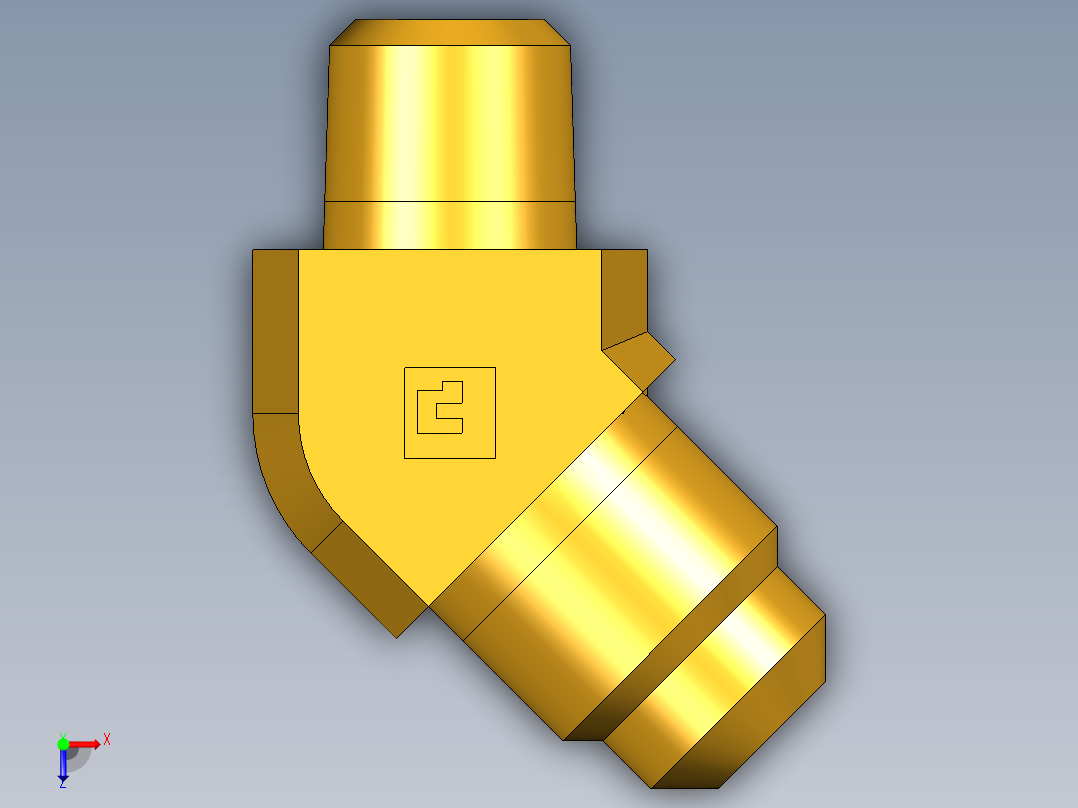 扩口式工业通用硬管接头45Deg Elbow 159F-5-2俯视图