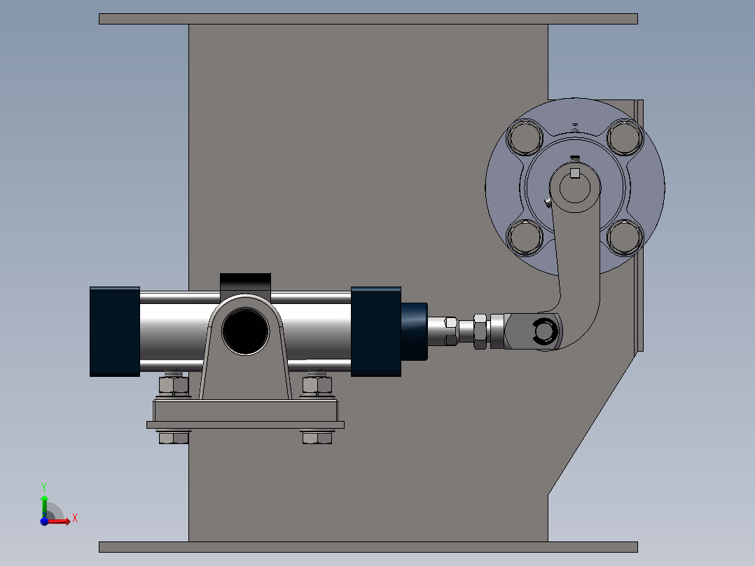 200翻板阀三维前视图