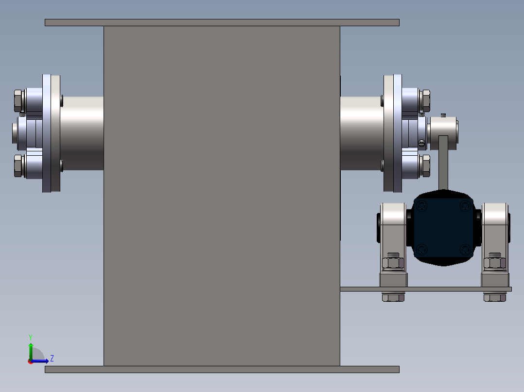 200翻板阀三维左视图