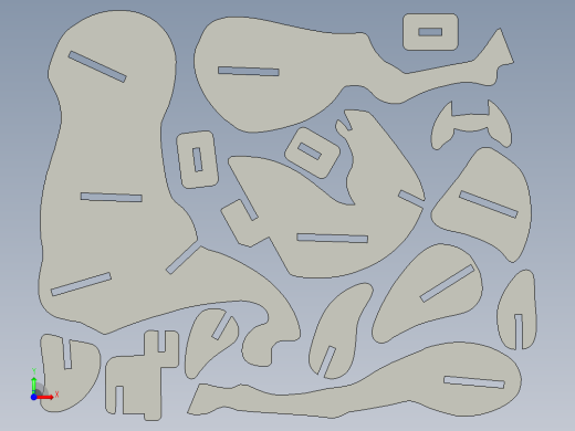 立体拼图模型马图纸前视缩略图