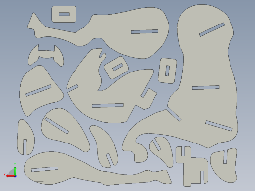 立体拼图模型马图纸后视缩略图