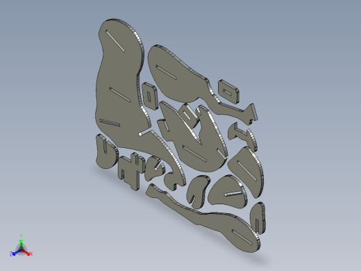 立体拼图模型马图纸正等轴测缩略图
