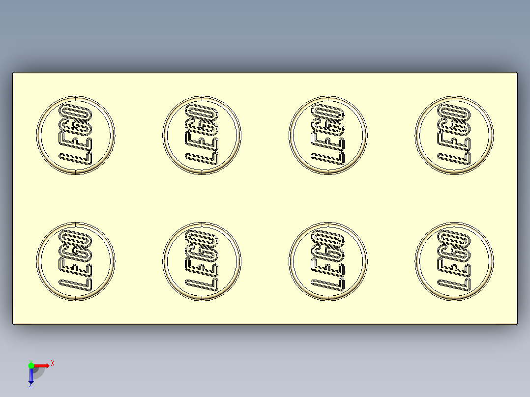 乐高套装 4421基本积木-4114319 - 3001 Tan Brick 2 x 4.STEP俯视图