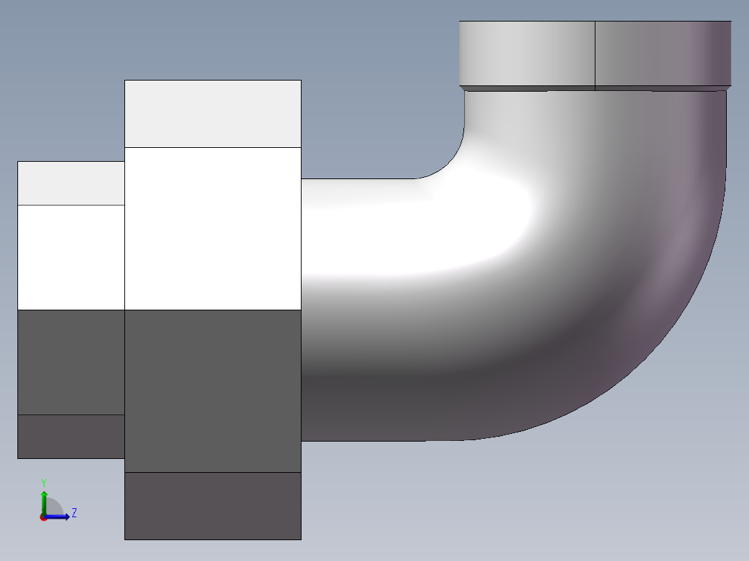 活接-90°等径内丝弯头 DN15左视图