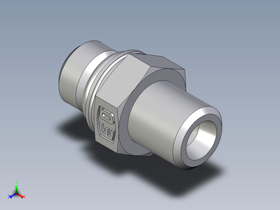 卡套式工业通用硬管接头EO_Male_Stud_connector_GEO04LLMOMDCF主视图