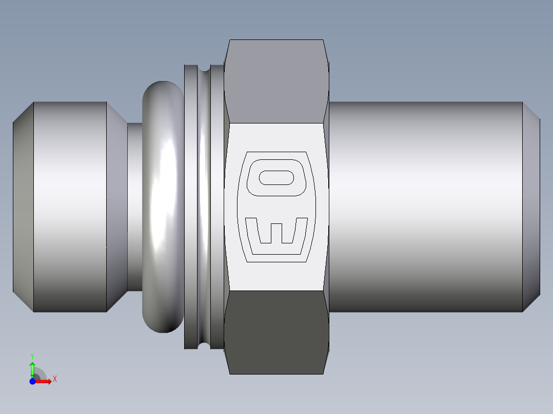 卡套式工业通用硬管接头EO_Male_Stud_connector_GEO04LLMOMDCF前视图