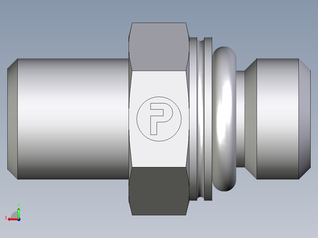 卡套式工业通用硬管接头EO_Male_Stud_connector_GEO04LLMOMDCF后视图