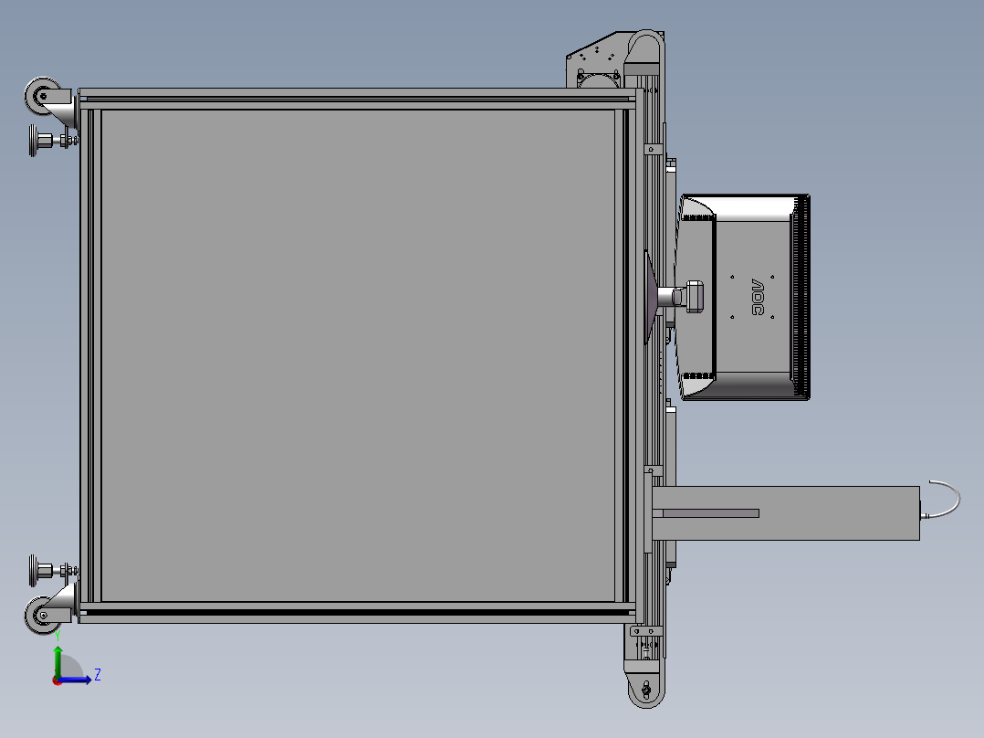 注塑产品外观自动检测设备左视图