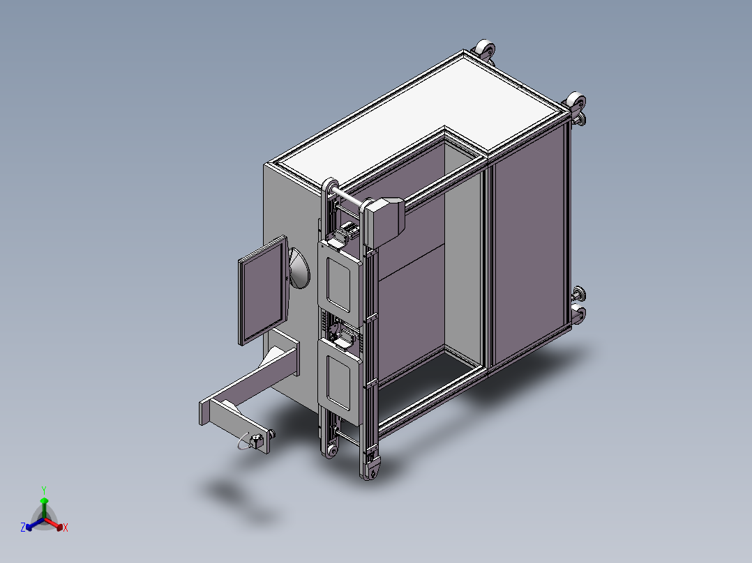 注塑产品外观自动检测设备正等轴测图