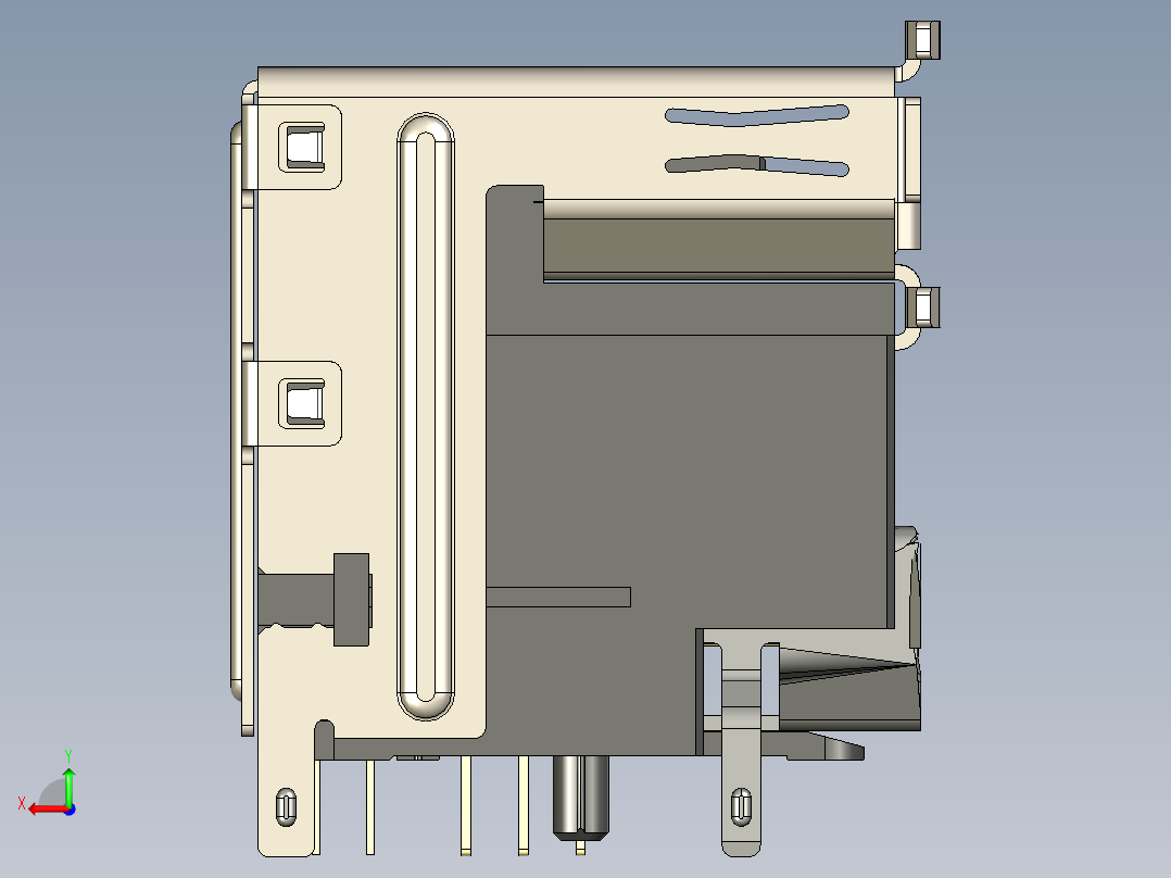 双 HDMI DisplayPort 连接器-STP后视图