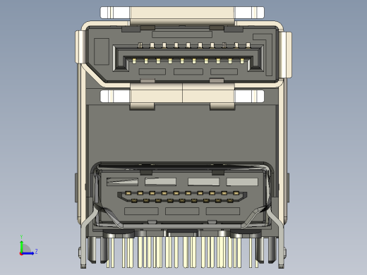 双 HDMI DisplayPort 连接器-STP左视缩略图