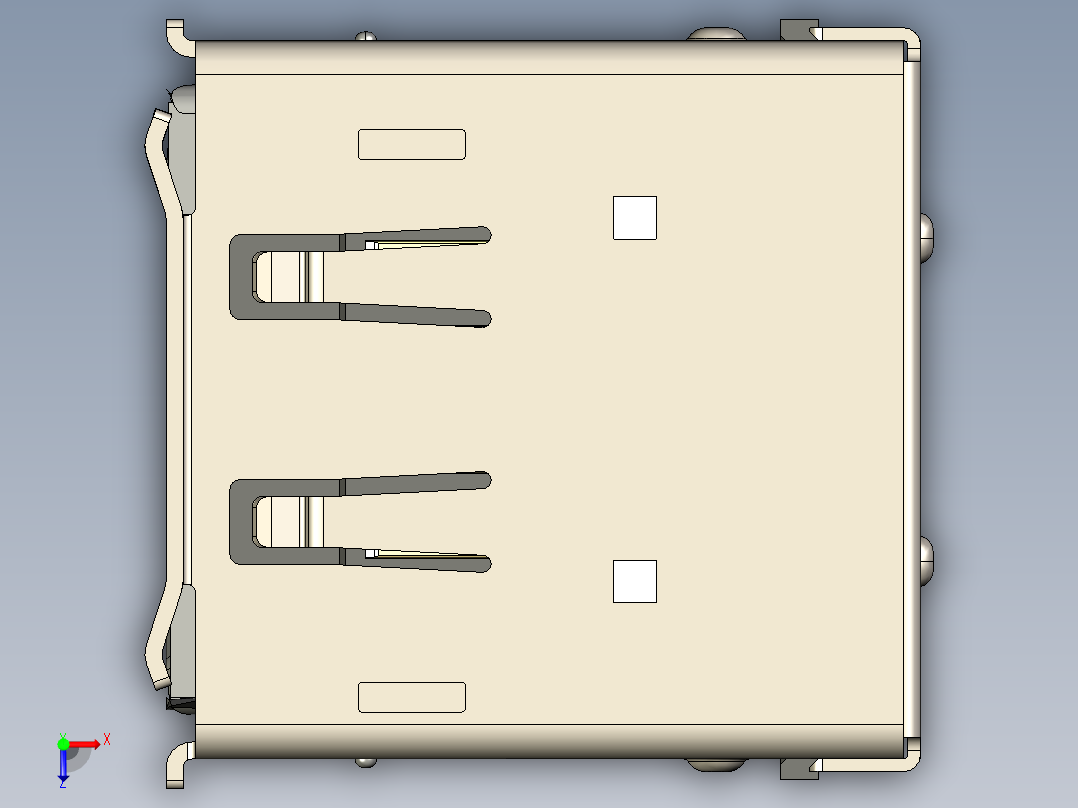 双 HDMI DisplayPort 连接器-STP俯视图