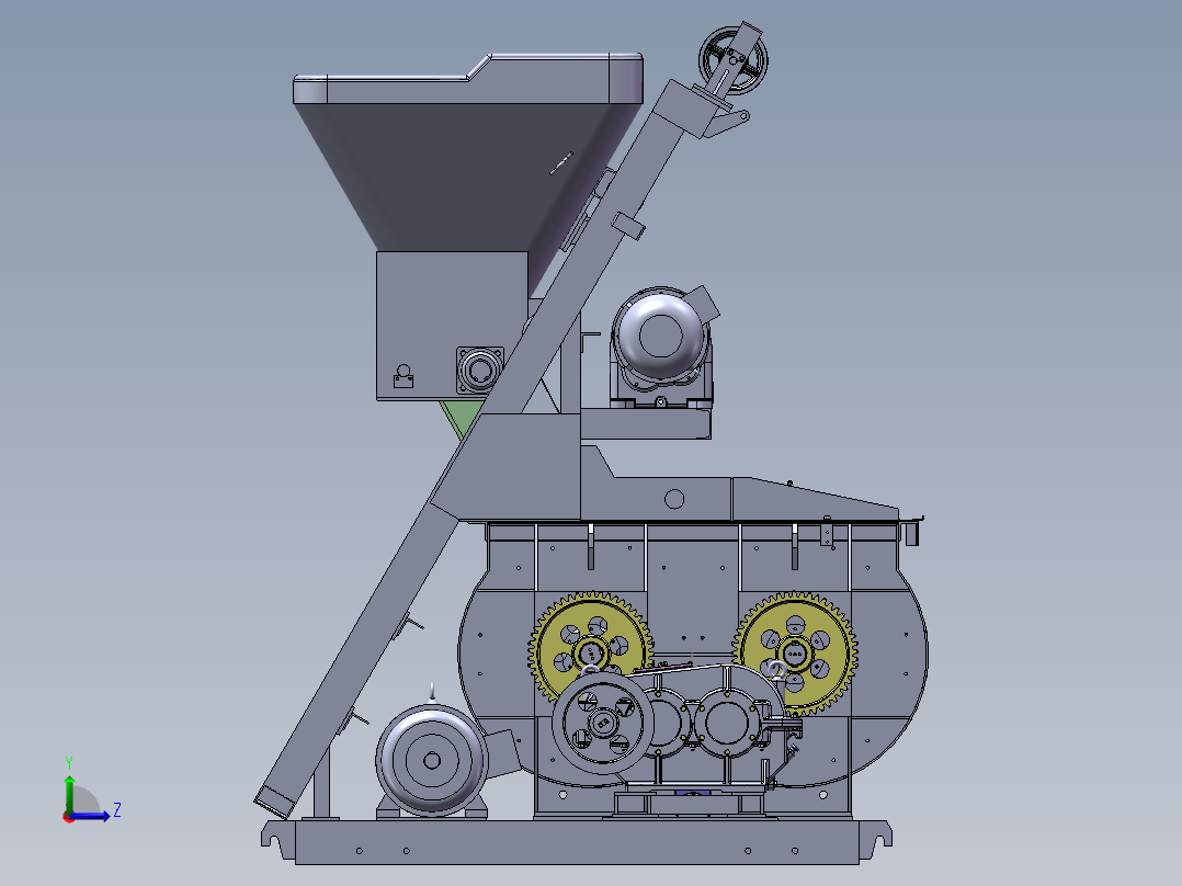 JS500A搅拌机左视图