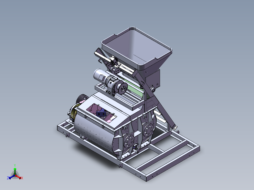 JS500A搅拌机正等轴测图