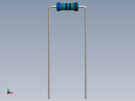 电容器 二极管 电阻器-Resistor 680 Ohm Blue前视缩略图