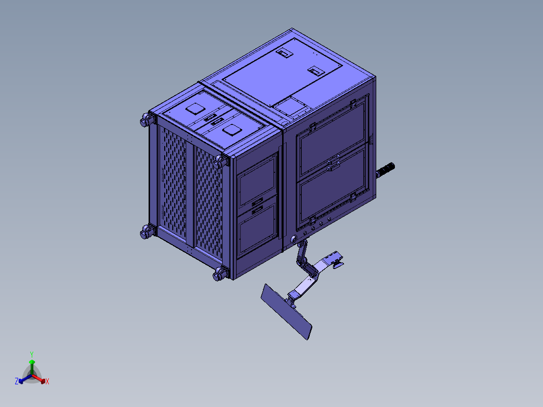大理石机架正等轴测图